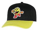 Pac-Man Hat Embroidered Classic Video Game Adjustable Precurve Snapback Hat Cap Black, Black, One Size