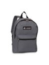 Grey 15 Inch Basic Backpack Outdoor Work Sports Fashion Unisex Adjustable Straps