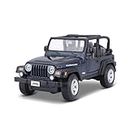 PANSHUB Black 1:24 Wrangler Rubicon Model Car, Diecast Pull Back Toy Car with Sound and Light for Kids Boys Girls Jeep Toys