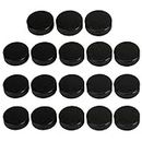 Faswin 18 Pack Ice Hockey Puck with 2 Reusable Mesh Bag, Official Regulation, Diameter 3", Thickness 1", 6oz, Black