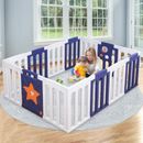 Toocapro 14 Panel Baby Playpen Activity Center Play Yard Safety Gate | Wayfair WFYA9906521