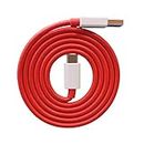 65W Type-C USB Cable for Sam-Sung Galaxy S22 Ultra/S 22 Ultra Charging Cable Original Like Fast Charger Cable | Dash Warp Dart Flash Super Vooc Data Cable (6.5 Amp, 1 Meter, TCRV8, Red)