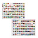 Pegatina de bandera nacional mundial 211 países y regiones totalmente nueva