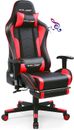 GTRACING Gaming Chair with Footrest Speakers Video Game Chair Bluetooth Music He