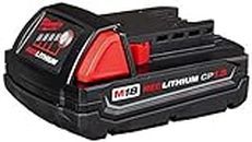 Milwaukee M18 48-11-1815 Compact 18V 1.5 Amp Hour Red Lithium Ion Battery w/ Onboard Fuel Gauge