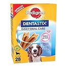 Pedigree Dentastix Dog Treat Oral Care For Adult Medium Breed (10-25 Kg), (28 Sticks) 720G Monthly Pack, Chicken