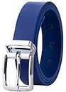 Falari Kids Leather Belts for Boys All Occasion 1" Trim to Fit - One Piece Leather Cutting 5002-Royal