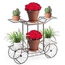 Sorbus® Garden Cart Stand & Flower Pot Plant Holder Display Rack, 6 Tiers, Parisian Style - Perfect for Home, Garden, Patio (Bronze)
