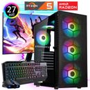 Gaming PC Komplett Set 27" AMD Ryzen 5 8500 6x 5.0 GHz Radeon DDR5 Ram RGB Gamer
