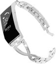 Wearlizer Compatible with Fitbit Charge 3 / Charge 4 Bands for Women Metal Repla