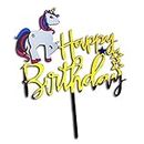 Partytoko Acrylic Little Pony Happy Birthday Cake Topper 1pcs