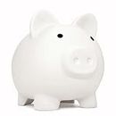 Cute Piggy Bank for Sbrvaniy Pig Money Bank Coin Bank for Boys and Girls My First Unbreakable Money Bank Large Size Decoration Savings (White)