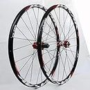 Wheels MTB Mountain Bike Wheel 26/27.5 Inch Bicycle Wheelset CNC Double Wall Alloy Rim Carbon Fiber Hub Sealed Bearing Disc Brake QR 7-11 Speed (Size : 26in)