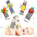 Urdhva Retail Rattles- Newborn Toys for Baby Boy or Girl - Sensory and Brain Development Infant Toys - Hand and Foot Rattles Suitable for 0-3, 3-6, 6-12 Months Babies (AnimalPattern)