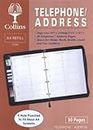 Collins A4 Telephone & Address Book Conference Folder Folio Ringbinder Refill - CF1002