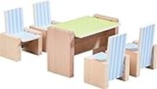 HABA Little Friends – Dollhouse Furniture Dining Room, Wooden Dolls House Furniture, 303839