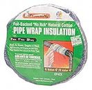 Frost King CF42X Foil Backed No Itch Natural Cotton Pipe Wrap, 3-Inch x 1-Inch x 25-Feet