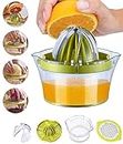 Snowpea Manual Juicer Lemon Squeezers Dishwasher Safe, Multifunctional Orange Citrus Lime Juicer, Hand Fruit Press with Measuring Container 400ml
