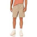 Amazon Essentials Pantalones Cortos con cordón (Disponible en Tallas Grandes) Hombre, Marrón Caqui, L