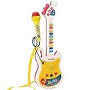 Kids Guitar and Microphone Set, Musical Instruments Toys Guitar for Toddlers 1-3-5, Kids Electric Guitar with Microphone & Piano Toy with Music & Lights for 1 2 3 4 5 Year Old Girls Boys Birthday