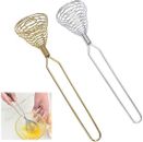 2pcs Stainless Steel Hand Whisk  for Cooking Durable Kitchen Tool Daily Baking