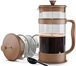 Utopia Kitchen French Press Espresso - Tea and Coffee Maker with Triple Filters 34 Ounce, Stainless Steel Plunger and Heat Resistant Borosilicate Glass - Brown