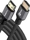 PowerBear 8K HDMI 2.1 Cable 10 ft | 48Gbps High Speed 4K@120Hz Braided Cord 144Hz 8K@60Hz, eARC, Dynamic HDR 10,for Laptop, Monitor, PS5, PS4, Xbox One, Fire TV, Apple TV & More