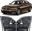 Able Zed Black Half Car Sun Shade Curtains for BMW-3 SERIES-320D Set of 6 Pcs