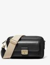 Michael Kors Bradshaw Leather Front Pocket Women's Crossbody Camera Bag Black