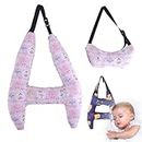 H-Shape - Kid Car Sleeping Head Support, Kids/Adult Car Travel Seat Belt Pillows for Sleeping, Car Seat Head and Body Support for Soft and Skin Friendly (27.5 * 21.6in,Pink Fairy)
