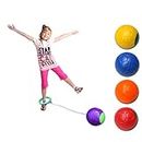 Skip Ball Caviglia Skipper Toy for Kids Champion Sports, Jumping Ball Toy Single Foot Shot Ball Bouncing Ball, Fun Jumper And Exercise Equipment, Colore Casuale