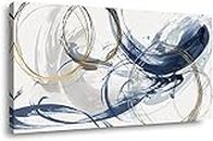 Canvas Wall Art Abstract Art Paintings Blue Fantasy Colorful Graffiti on White Background Modern Artwork wall Decor for Living Room Bedroom Kitchen