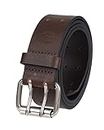 Dickies Men's Big and Tall Leather Double Prong Belt, Brown, 2X (Waist: 46)