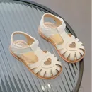Sandal ias de cuero para niñas zapatillas deportivas 100% de cuero suaves para playa de princesa