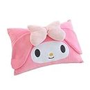 My Melody Kuromi Pillowcase Cute Plush Throw Pillow Case Anime Cartoon Pillow Cover for Decoration (Pink)