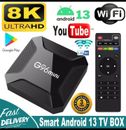 Android 13.0 Smart TV Box 8K HDMI Quad Core HD 2.4G WIFI Media Stream Player