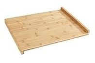 WENKO Tagliere con bordi bambù - Tagliere da cucina con bordo di bloccaggio, Bambù, 45 x 1.5 x 35 cm, Marrone