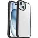Otterbox Cover per iPhone 15 Sleek, resistente a shock e cadute, cover Sottile, testata a norme anti caduta MIL-STD 810G, Trasparente/Nero, Senza Retail Package