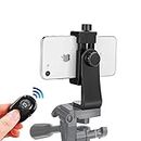 Cell Phone Tripod Mount with Remote 360'' Rotation Smartphone Holder Phone Adapter Clip Compatible with iPhone X 8 7 6 6s Plus Samsung Nexus