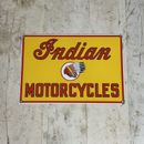 Indian Motorcycles Porcelain Metal Tin Plate Sign Made In USA Ande Rooney