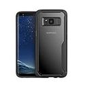Amazon Brand - Solimo 360 Degree Protection Black Border Back Cover for Samsung Galaxy S8 - Black