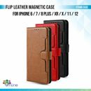 Premium Leather Magnetic Flip Wallet Book Case For iPhone 6 7 8Plus SE 11 12 13