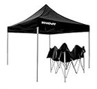 Brandway Portable Gazebo Canopy Tent & Foldable Pop-up Foldable Canopy Tent (2 x 2 Meter, Black)