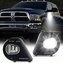 Gempro 2Pcs LED Side Mirror Puddle Light Lamps Assembly for 2010-2019 Dodge Ram 1500 2500 3500 4500 5500 Towing Mirror Lights, 6000K Diamond White