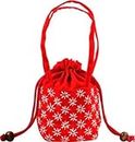 Chinese Apparel / Chinese Clothing & Accessories: Fabric Drawstring Purse - Red