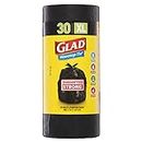 Glad Wavetop Tie Garbage Bags, 30 Extra Large Multipurpose Rubbish Bags, XL Size Fits 80L Bin, 30 Count