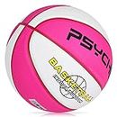 Kids Rubber Basketball Official Size 5,Youth Basketball 27.5'' for Indoor Outdoor Beach Play Games