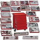 Teng Tools 288 Piece Complete Mixed General Hand Tool Kit With Free Heavy Duty Toolbox Storage Roller Cabinet (Mega Bundle 3) - TCW707EV-KIT4