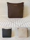 NWT Michael Kors Jet Set Travel Signature PVC Large Messenger Crossbody Bag