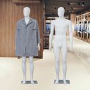 6 Ft Male Mannequin Dress Form Full Body Realistic Display Head Turns w/Base